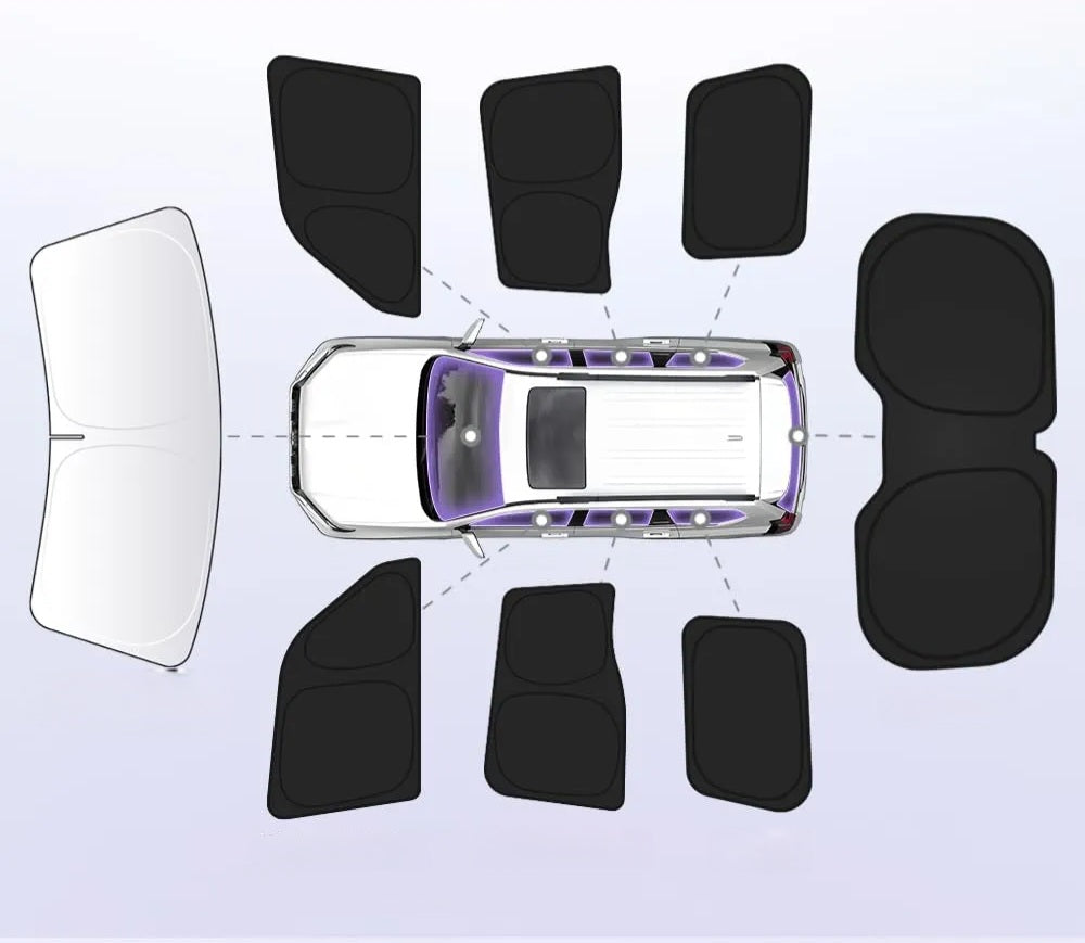 Toyota LandCruiser 250 Series Prado Sunshades - Custom Fit, Premium Japanese Quality, UV & Heat Protection