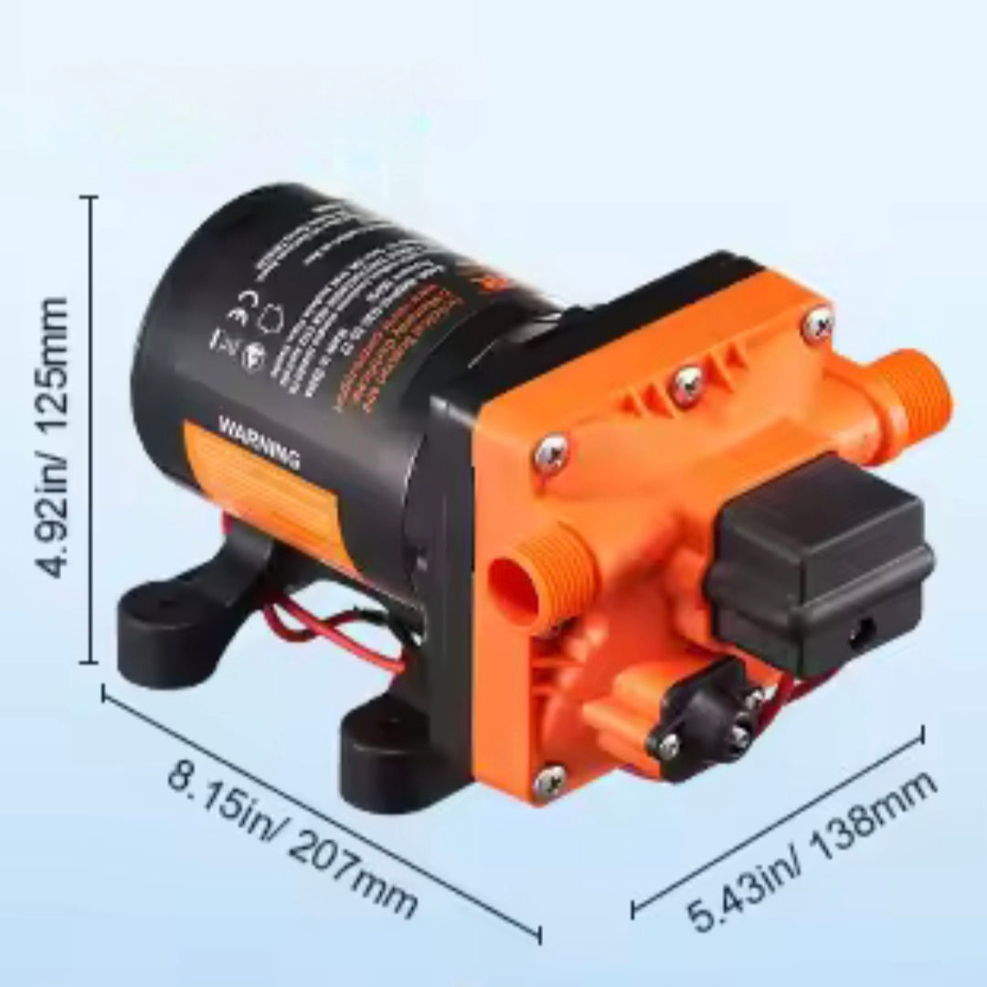 12V RV Water Pump – Adjustable Pressure, 11.36 L/min, Quiet & Reliable