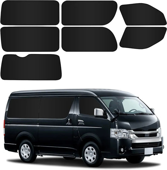 Toyota Hiace H200 LWB Magnetic Insulated Blackout Window Blinds / Curtains – Camper Van Privacy Shades