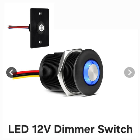 12V Dimmer Switch Push Button Full Aluminum, DC12V 6A