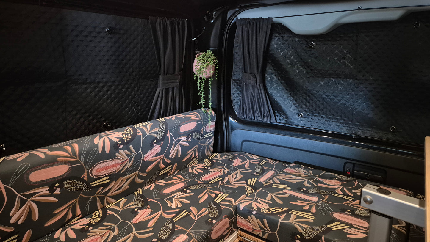 Toyota Hiace Thermal Blackout Sunshade Set, 200 Series Standard Body (2004–Current) Thermal & UV Protection, 7-Piece Kit