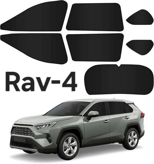 Car window shades for Toyota RAV-4 on a white background