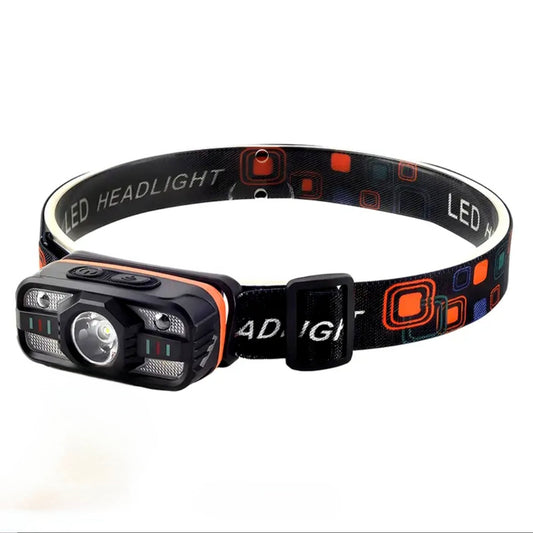 Rechargeable LED Headlamp with 6 Light Modes – COB Wide Beam Outdoor Head Torch