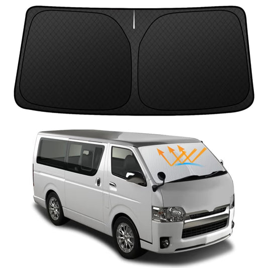 Toyota Hiace 200 Series Standard Body Sunshade 6-Layer UV  Protection Windshield Cover  Insulation & Light Shielding  Thermal