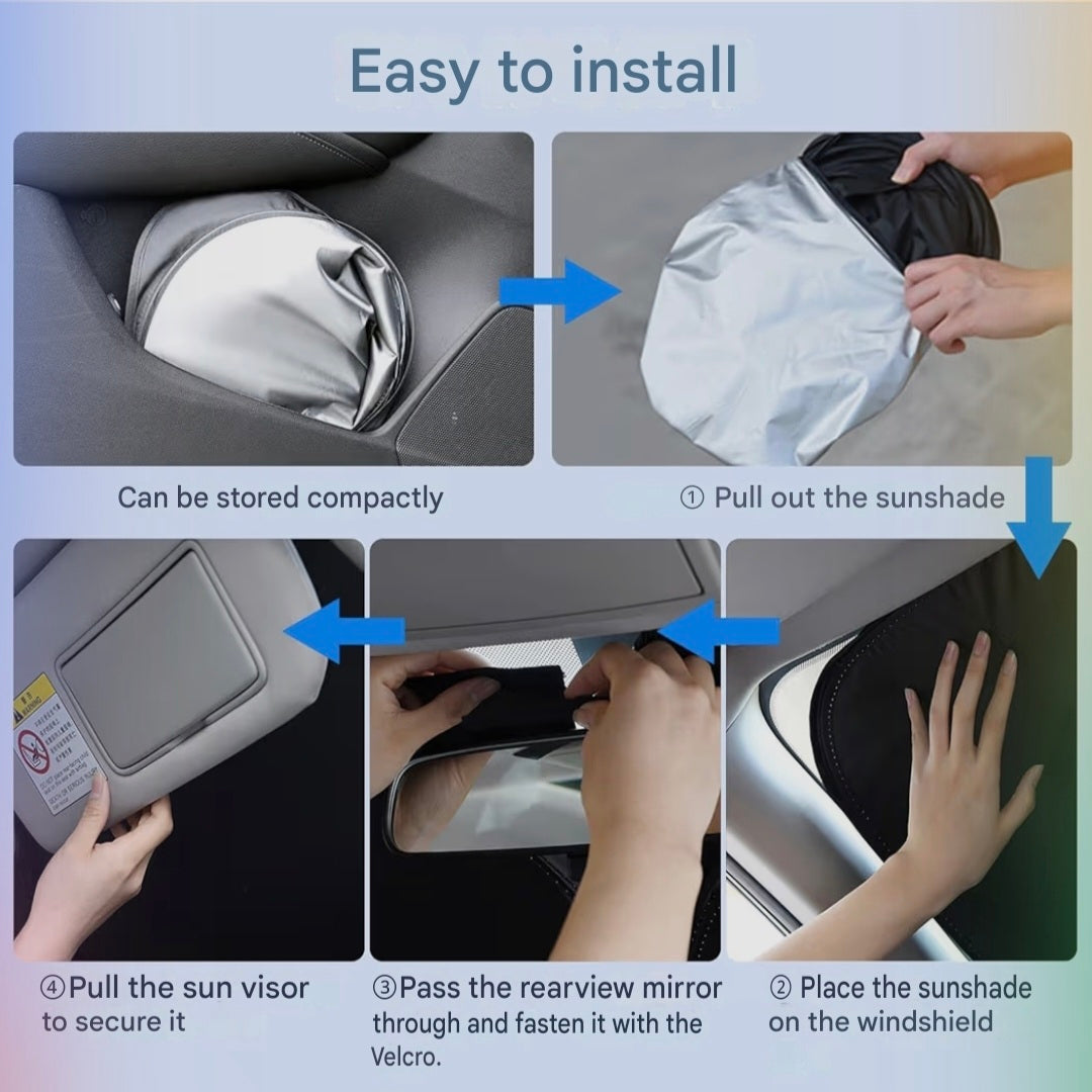 Toyota Hiace 200 Series Standard Body Sunshade 6-Layer UV  Protection Windshield Cover  Insulation & Light Shielding  Thermal