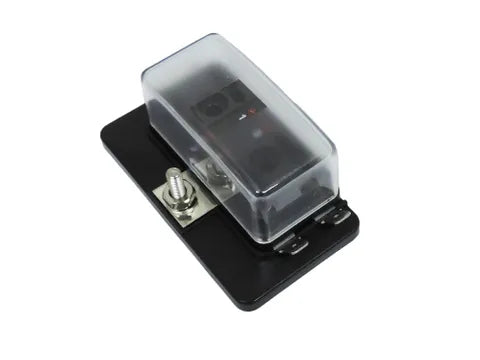 4-Way Blade Fuse Box with LED Indicator, 12–32V, 30A for Auto/Marine/RV