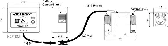 Topargee Water Usage monitor, high accuracy